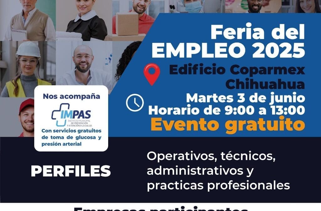 La Coparmex invita este lunes a su feria del empleo en sus instalaciones