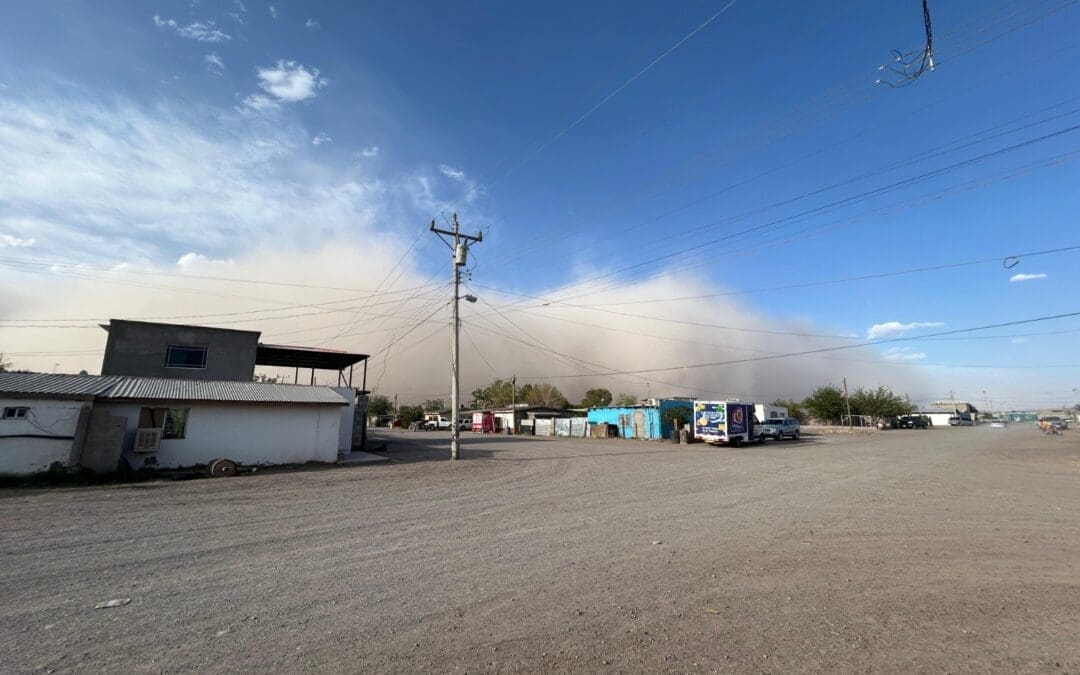 Alertan por tolvaneras sobre la región norte del estado