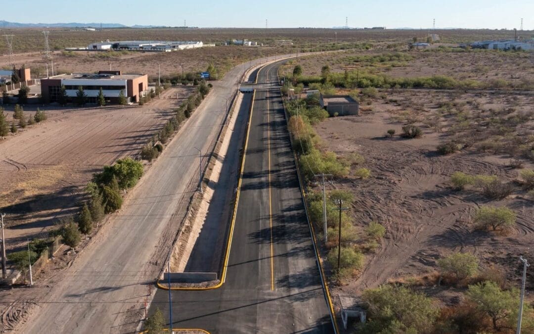 Mejoran acceso principal al Parque Industrial de Delicias con inversión estatal