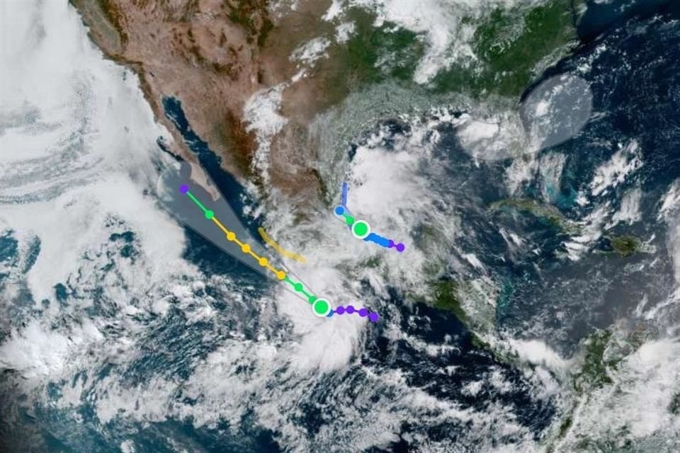 Se forman tormentas tropicales frente a costas de México