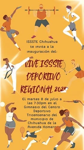 Vive ISSSTE deportivo regional 2025, se inaugura mañana.