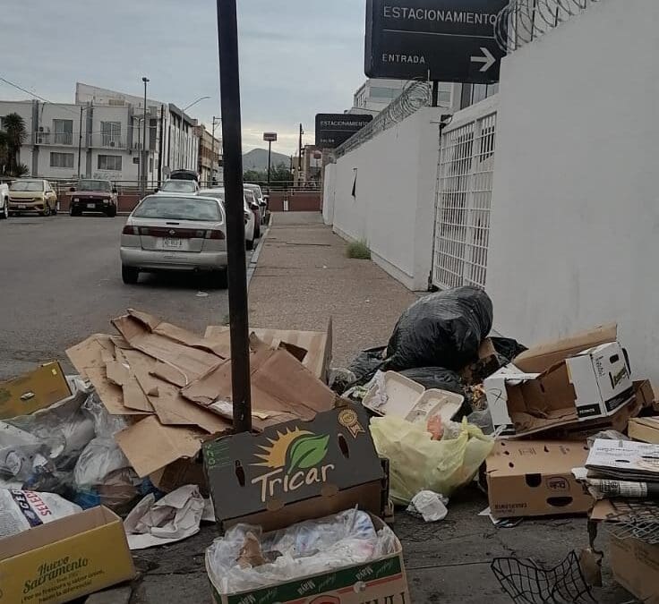 Basura en la zona centro