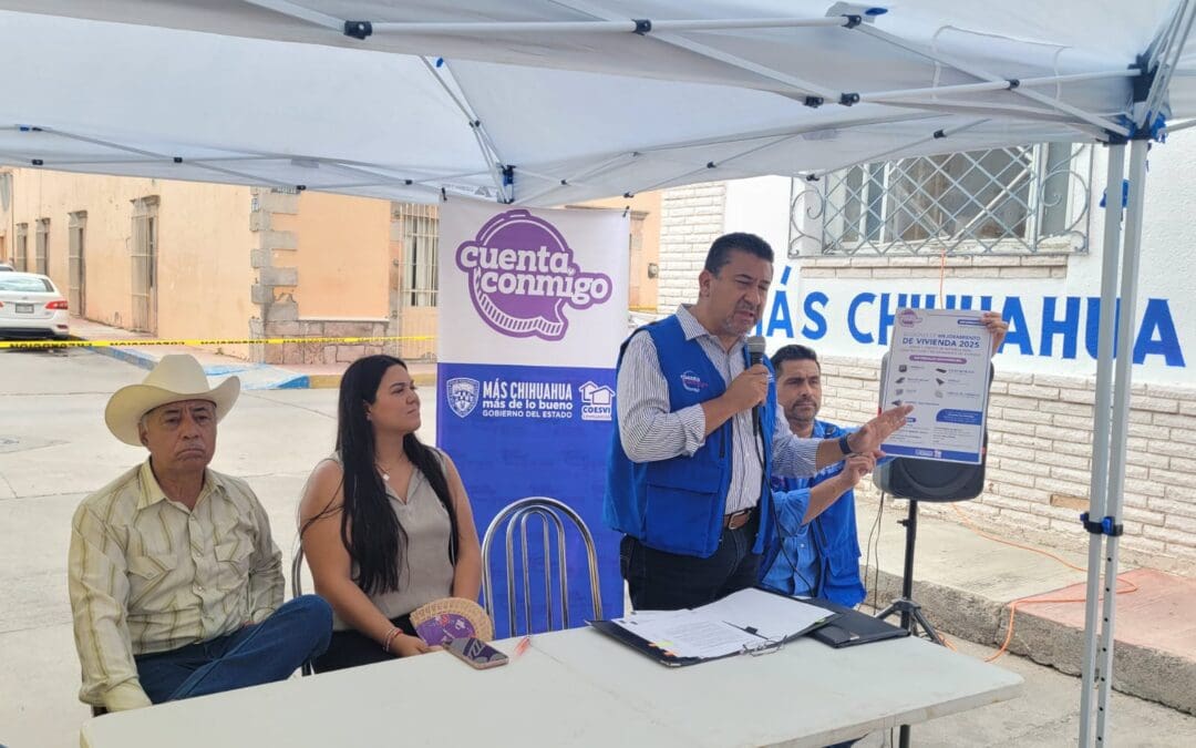 Contentos vecinos de ciudad Jiménez, por recibir beneficios de vivienda de COESVI