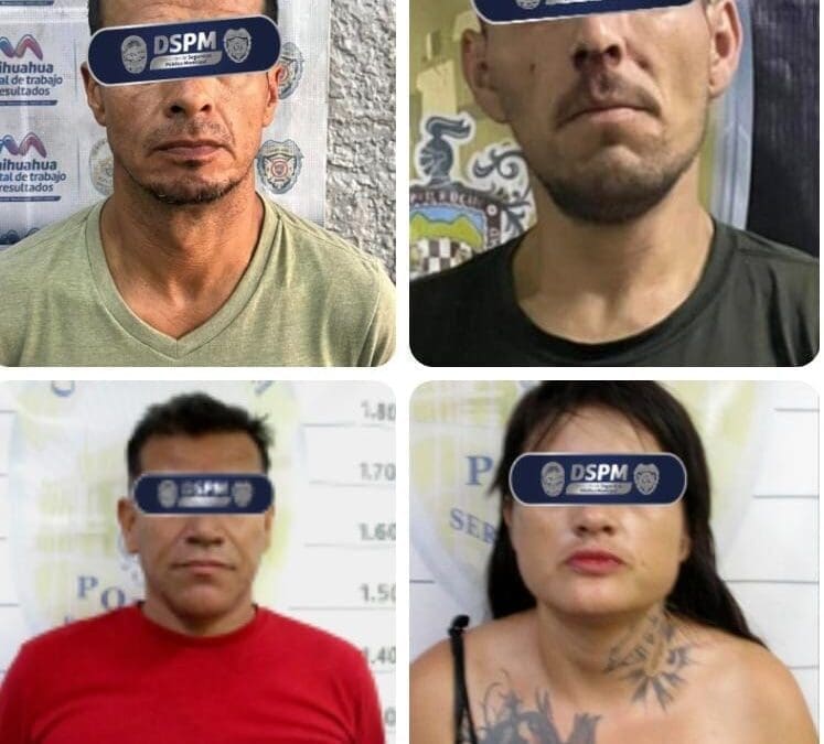 Policía municipal detiene a 4 Narcomenudistas