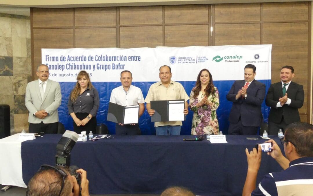 Refuerza Conalep formación dual tras firma de convenio con Grupo Bafar 