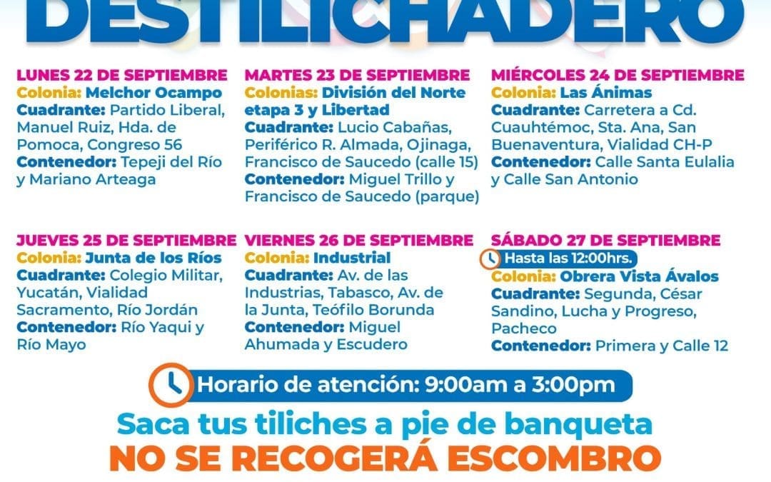 Invitan aprovechar el Destilichadero