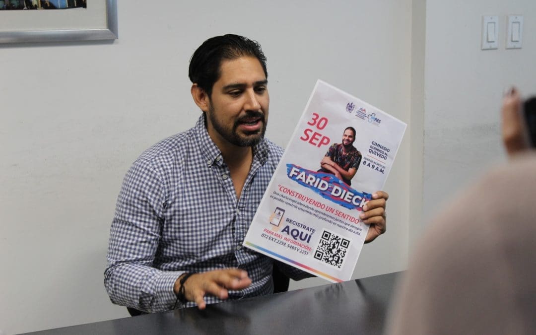Invitan a conferencia con Farid Dieck este 30 de septiembre