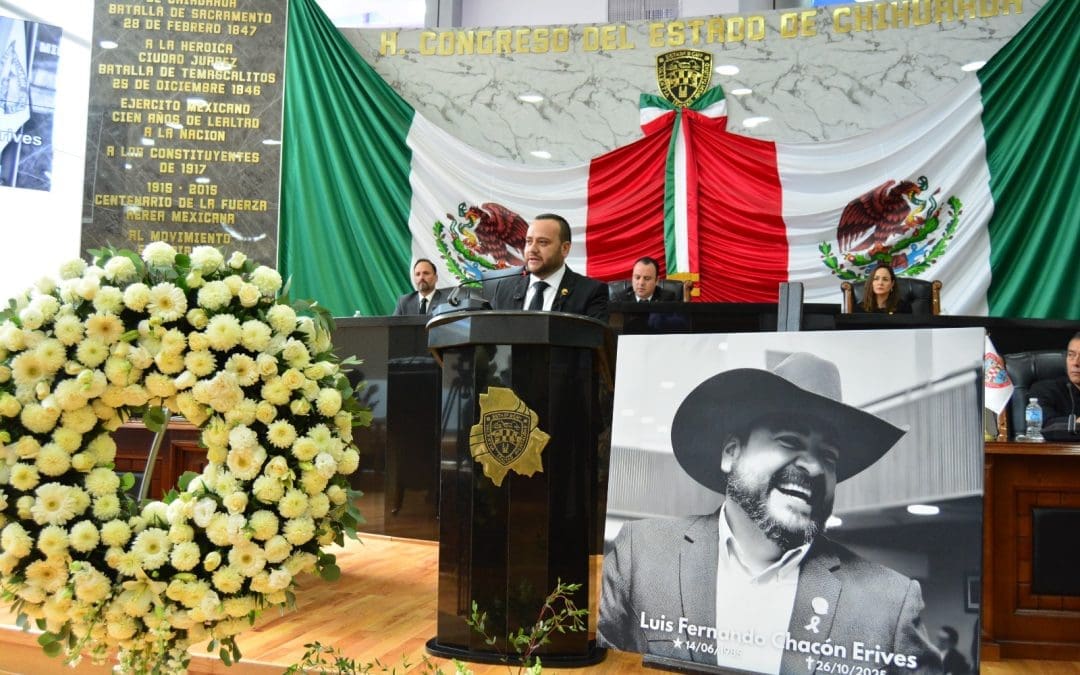 Congreso rinde homenaje póstumo al diputado Luis Fernando Chacón Erives