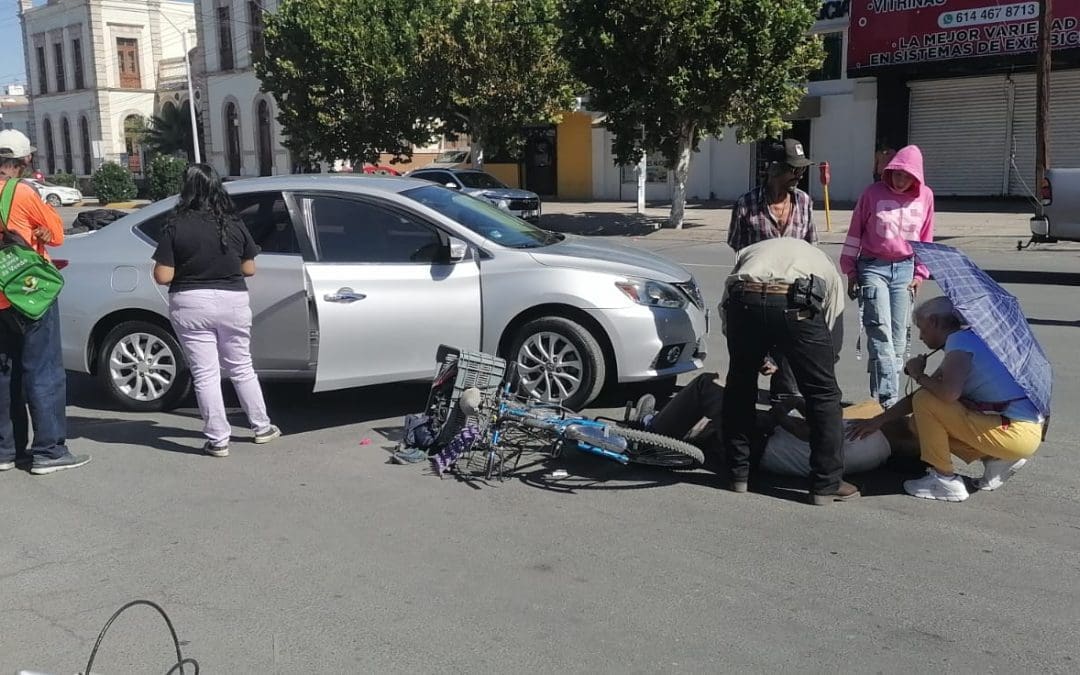 Atropellan en el centro a Adulto mayor
