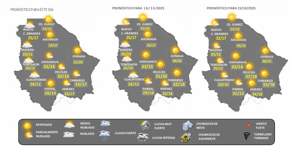 Prevén días calurosos y rachas de viento en Chihuahua; posibles lluvias aisladas el fin de semana