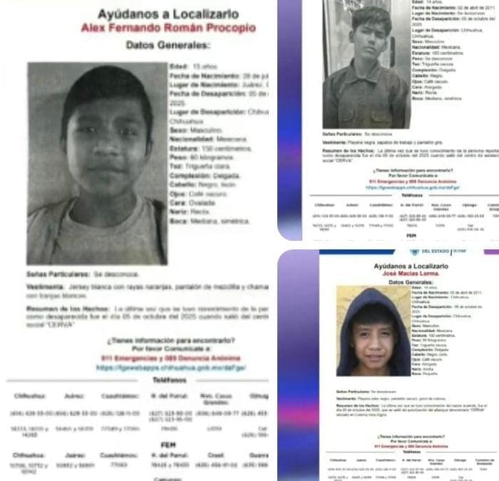 Desaparecen jóvenes en la ciudad