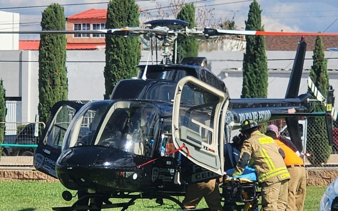 Trasladan aeromédico interestatal de menor grave