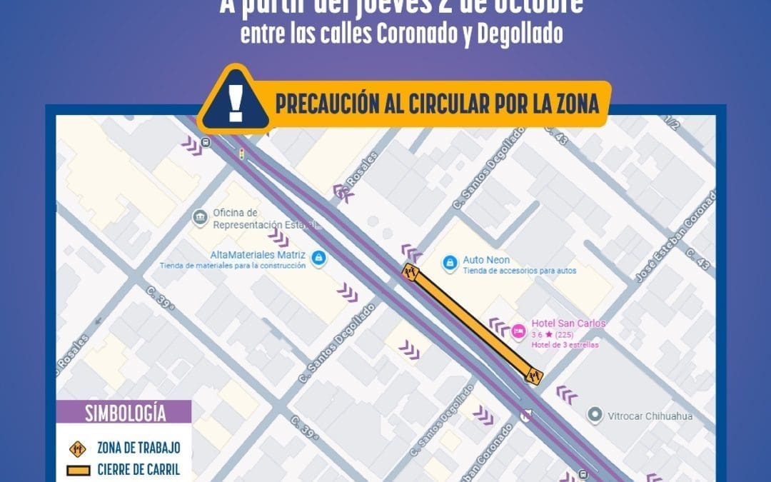 Trabajará JMAS en avenida Pacheco a partir de este jueves; toma precaución