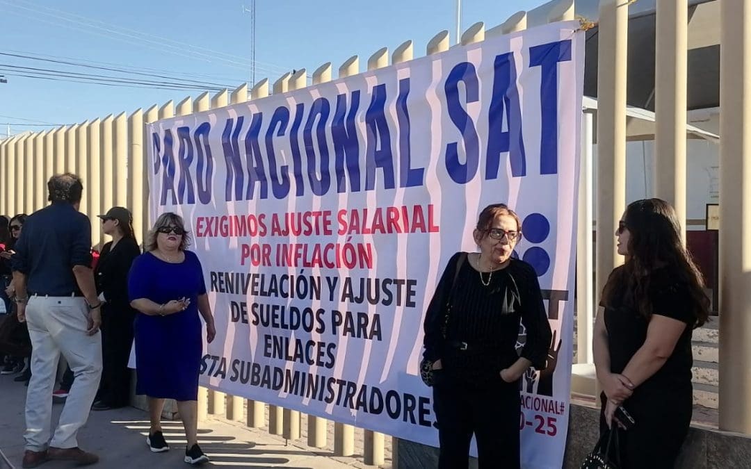 Trabajadores del SAT se suman a paro nacional por incumplimiento salarial