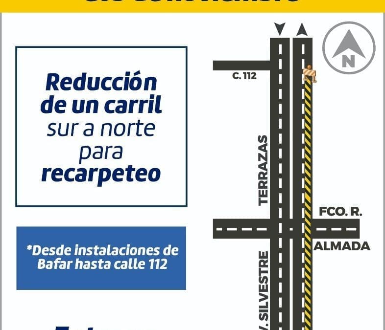 ¡Precaución! Iniciarán este lunes recarpeteo en la Silvestre Terrazas