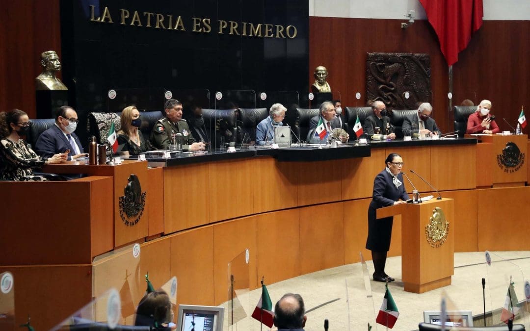 Reafirma Rosa Icela ante el Senado: el combate al huachicol continuará