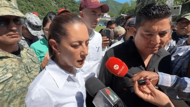 La presidenta visita San Luis Potosí y constata daños causados por las inundaciones