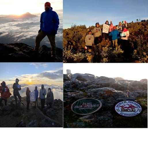 Alpinistas Chihuahuenses conquistan la cima del Volcán Tajumulco