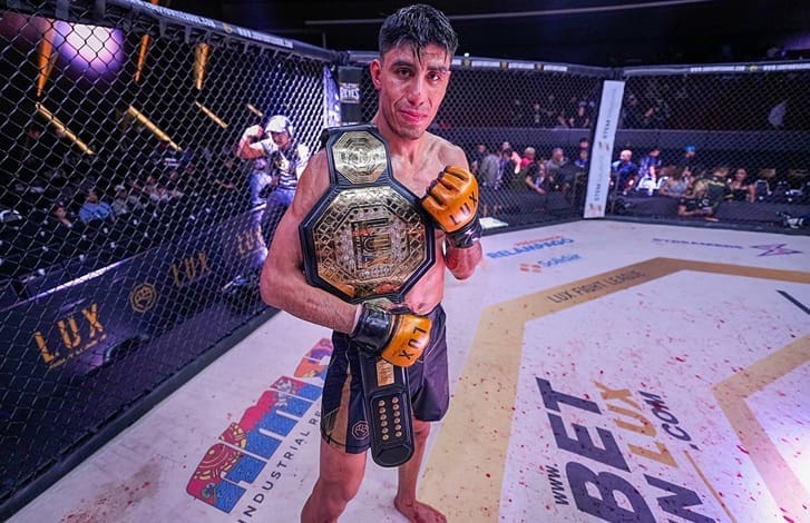 Es Irvin Amaya nuevo monarca de peso pluma de LUX Fight League