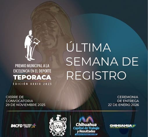 Próximo sábado 29 de noviembre concluye convocatoria para el Premio a la Excelencia en el Deporte ‘Teporaca’