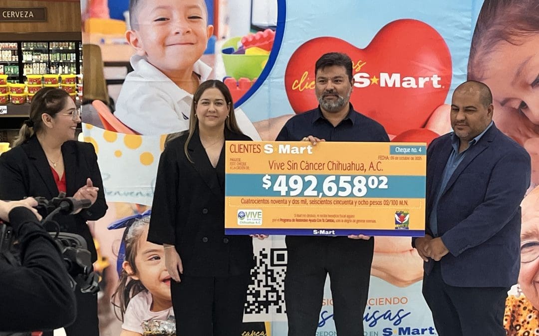 Entrega S-Mart más de 400 mil pesos a asociación Chihuahua Sin Cáncer