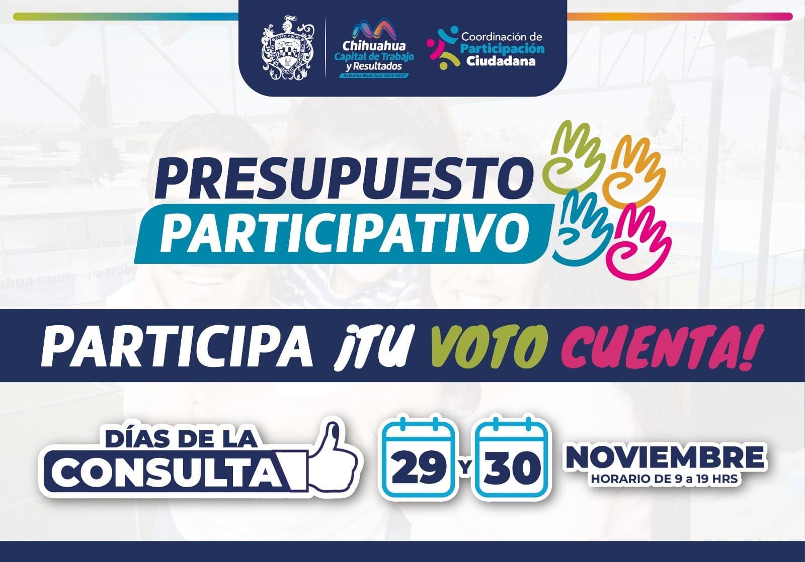 ¡Recuerda! Este fin de semana se realizará el Presupuesto Participativo