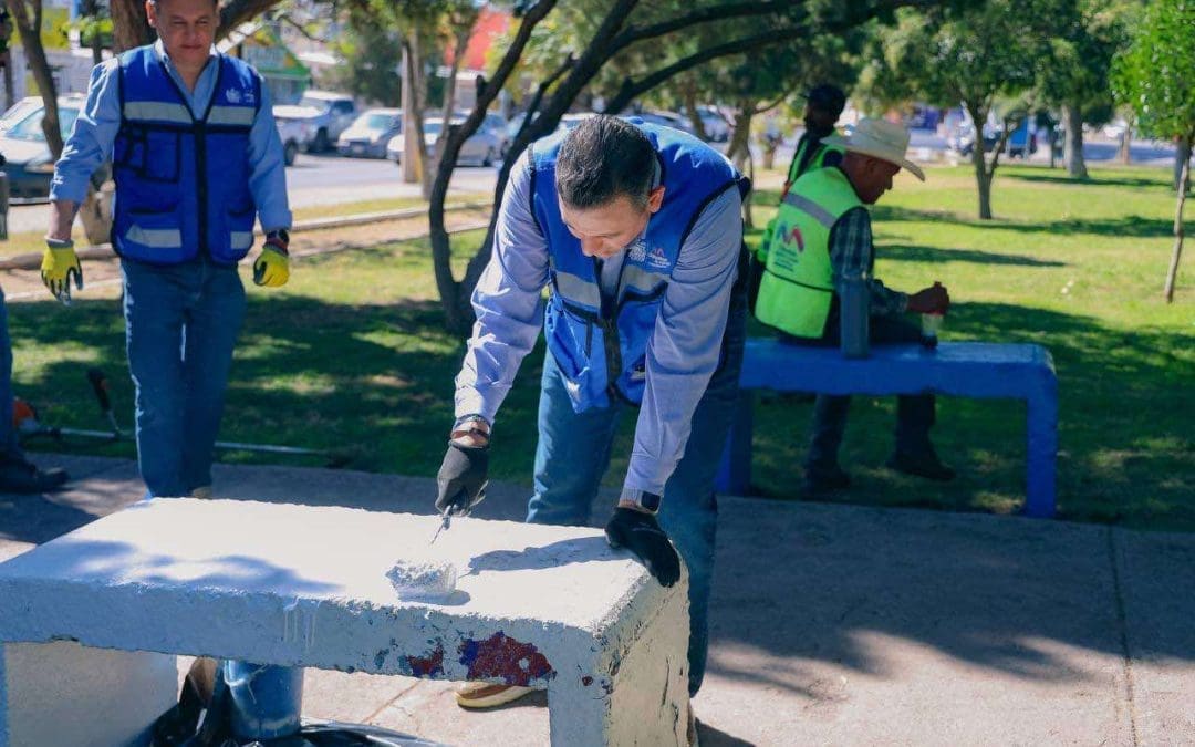 Supervisa Bonilla mantenimiento al parque «El Platanito»