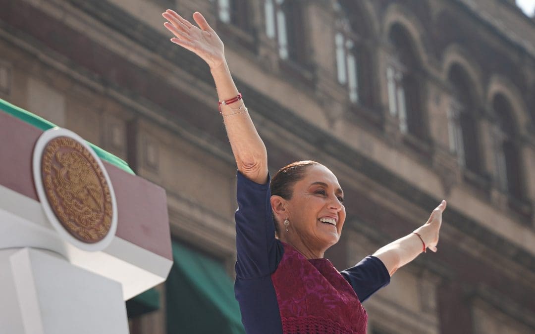 Sheinbaum encabeza acto en el Zócalo por siete años de la Cuarta Transformación