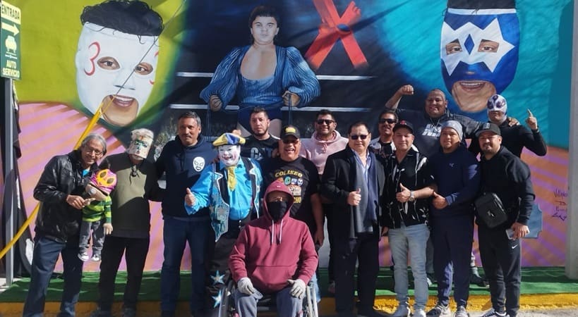 Homenajean a un grande de la lucha libre con un mural