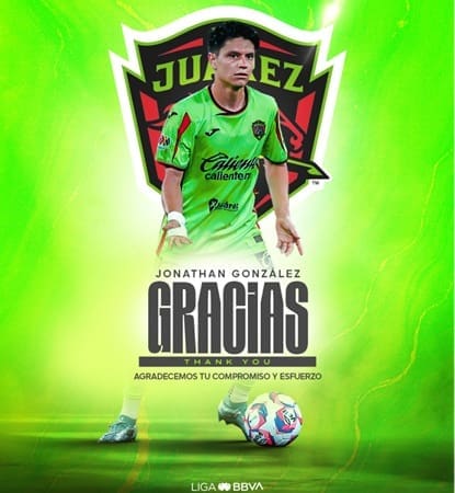 Jonathan González finaliza su vínculo con FC Juárez