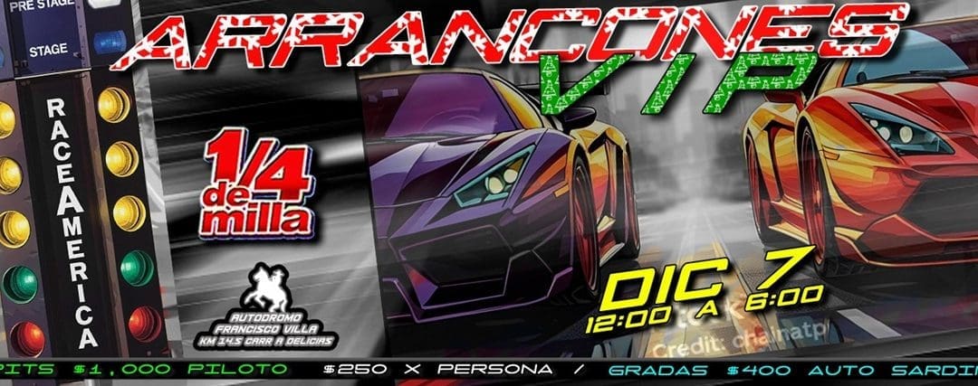 Llega la doceava y última fecha 2025, de arrancones VIP