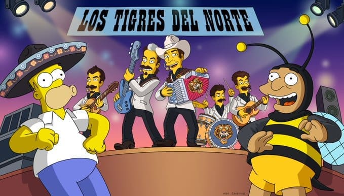 Aparecerán «Los Tigres del Norte» en episodio de Los Simpsons