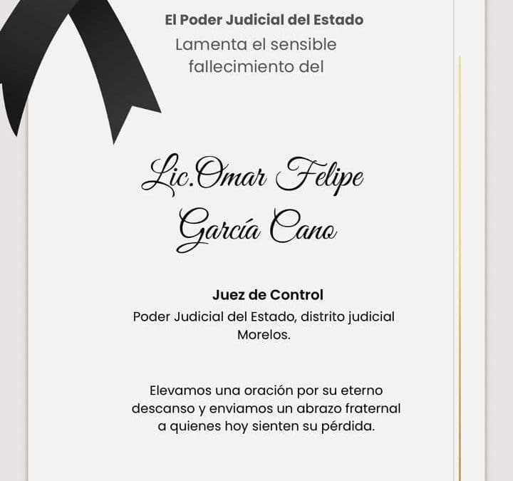 Poder Judicial lamenta fallecimiento de Juez