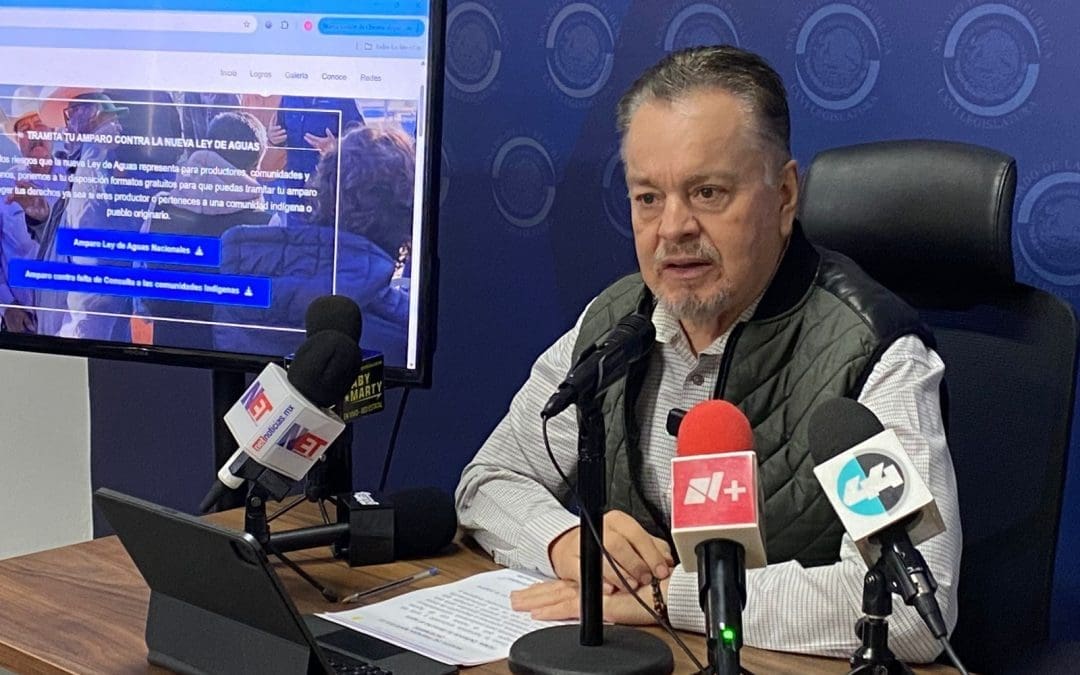 Mario Vázquez promueve amparo contra la nueva Ley de Aguas