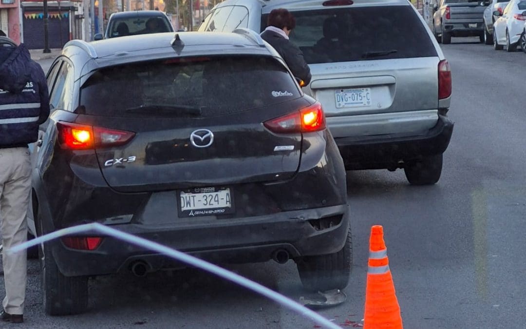 Choque en la avenida 20 de Noviembre genera tráfico lento en sentido a la Pacheco