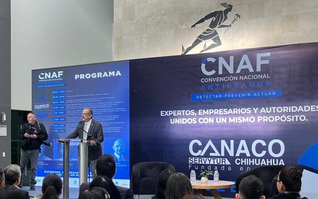 Inaugura Alejandro Lazzarotto la Convención Nacional Antifraude en Canaco Chihuahua