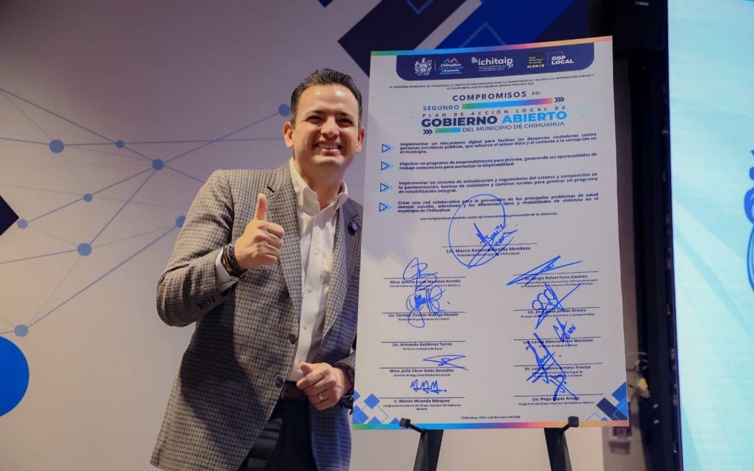 Firma Bonilla compromisos del Segundo Plan de Gobierno Abierto