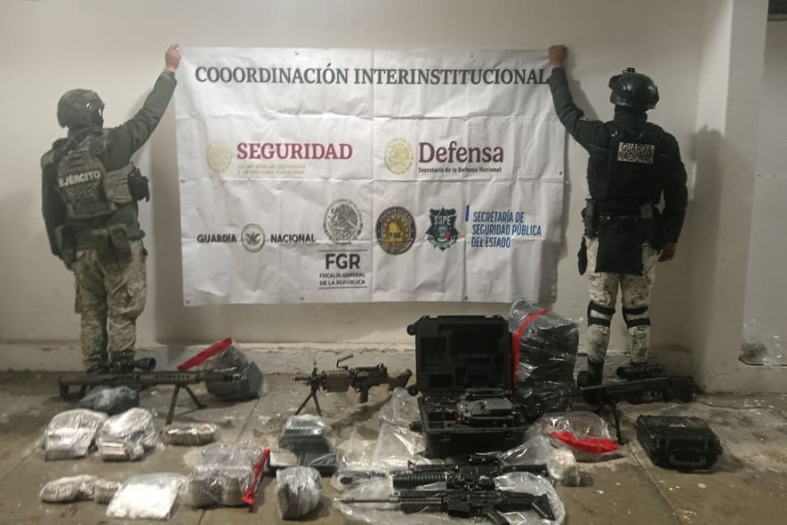 Aseguran arsenal, y vehículos blindados en Guachochi