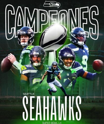 Emprenden el vuelo los Halcones Marinos en el super bowl LX