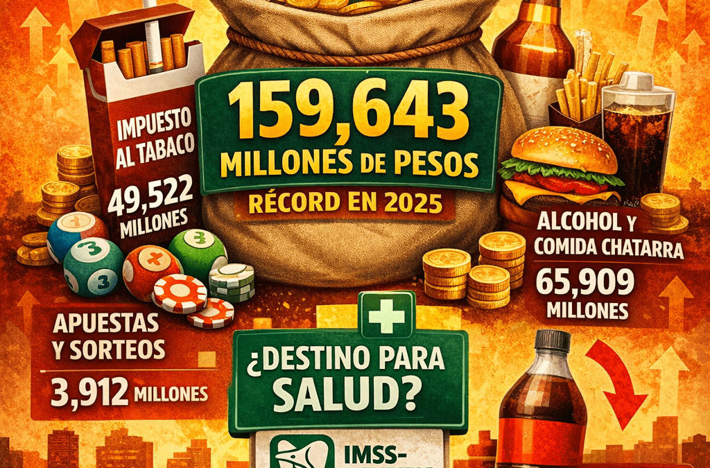 Recaudación por “impuestos saludables” alcanza récord histórico en 2025
