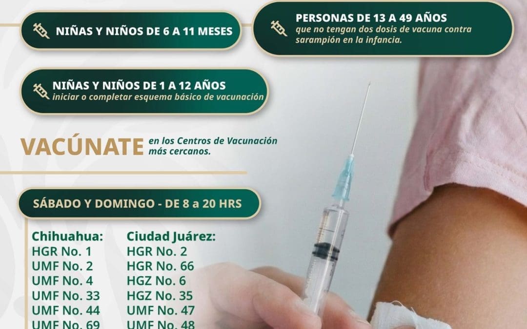 IMSS realizará jornada intensiva de vacunación contra el sarampión