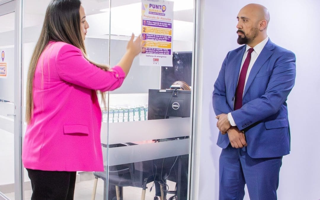 Instalan Punto Naranja en la CEDH, para protección de mujeres