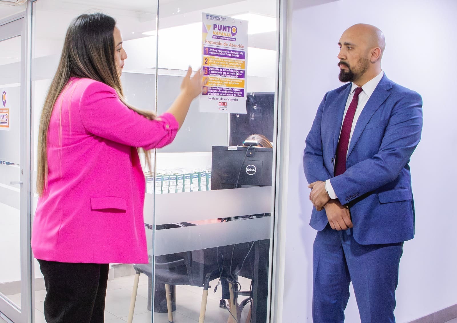 Instalan Punto Naranja en la CEDH, para protección de mujeres