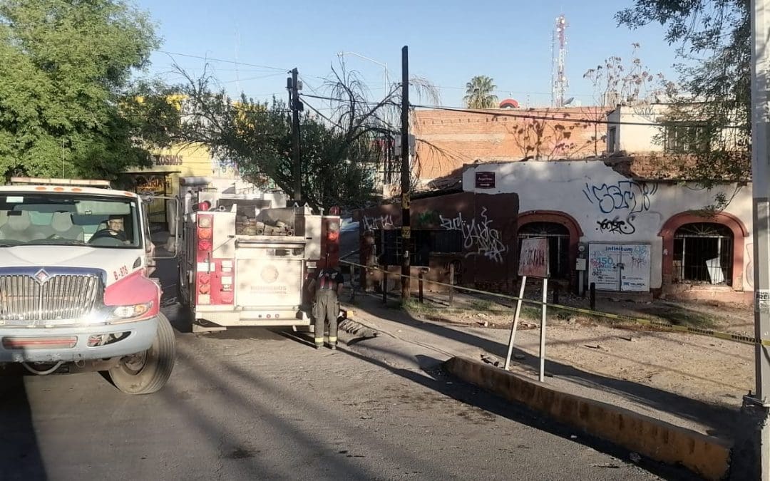 Se registra incendio en vivienda abandonada del Centro