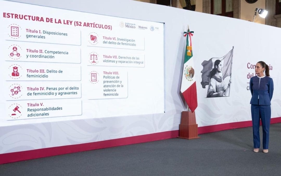 Envía Sheinbaum iniciativa para homologar feminicidio en México