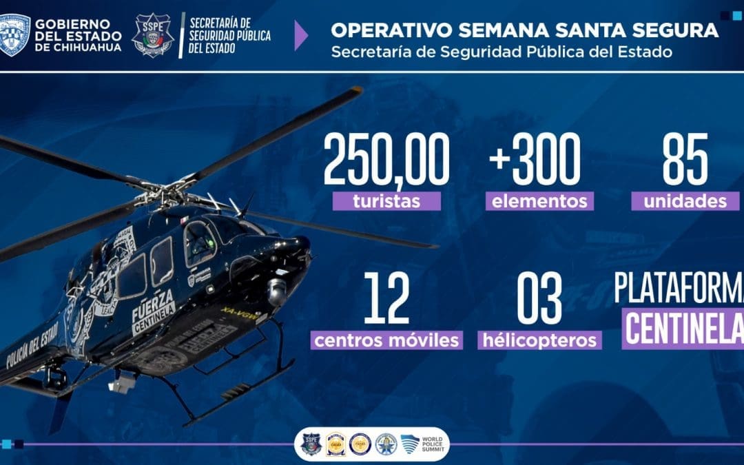 300 elementos participan en operativo Semana Santa Segura de la SSPE