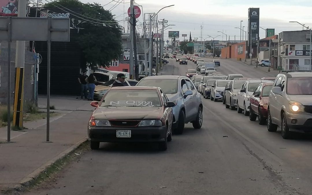 Choque por alcance en Pacheco y Teófilo Borunda