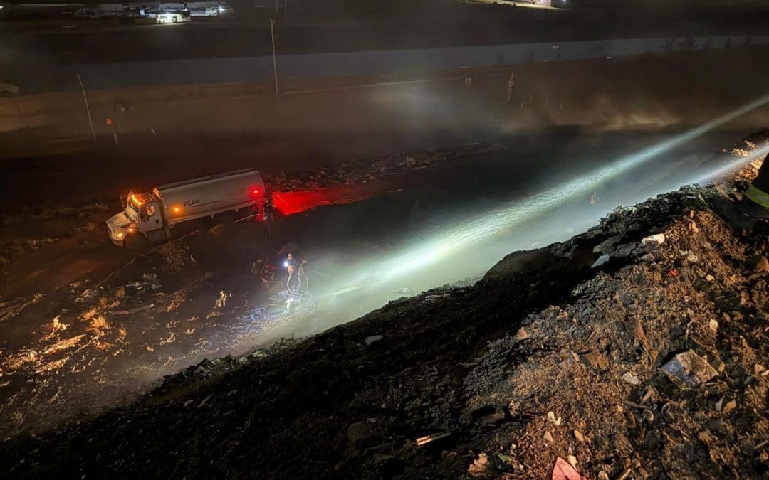 Liquidaron incendio en Relleno Sanitario en 30 minutos