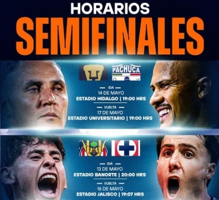 Miércoles, jueves, sábado y domingo las fechas de las semifinales del clausura 2026