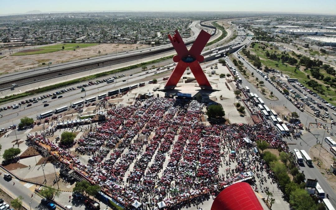 Miles de chihuahuenses respaldan a Claudia Sheinbaum en Juárez 